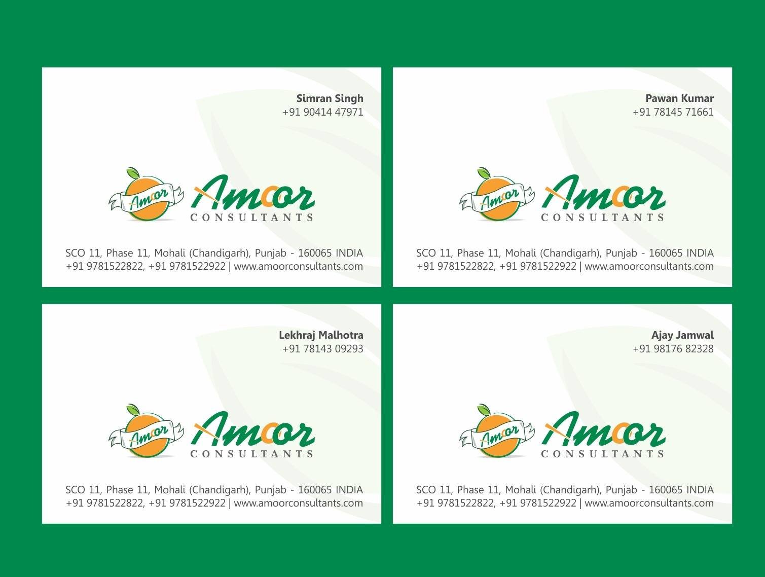 Amoor Business Card Design